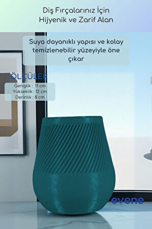 Diş Fırçalığı Diş Fırçalık Diş Fırçası Standı Diş Fırçası Tutucu Siyah Renk Model 89
