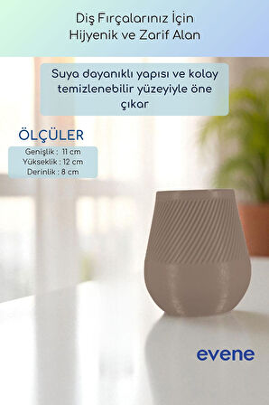 Diş Fırçalığı Diş Fırçalık Diş Fırçası Standı Diş Fırçası Tutucu Siyah Renk Model 89