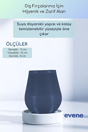 Diş Fırçalığı Diş Fırçalık Diş Fırçası Standı Diş Fırçası Tutucu Siyah Renk Model 89