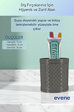 Diş Fırçalığı Diş Fırçalık Diş Fırçası Standı Diş Fırçası Tutucu Altın Renk Model 90