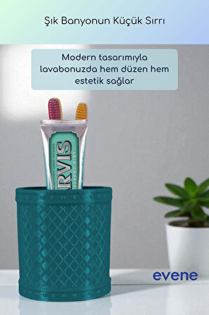 Diş Fırçalığı Diş Fırçalık Diş Fırçası Standı Diş Fırçası Tutucu Altın Renk Model 90