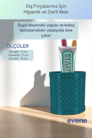 Diş Fırçalığı Diş Fırçalık Diş Fırçası Standı Diş Fırçası Tutucu Altın Renk Model 90
