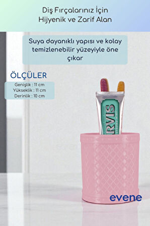 Diş Fırçalığı Diş Fırçalık Diş Fırçası Standı Diş Fırçası Tutucu Altın Renk Model 90