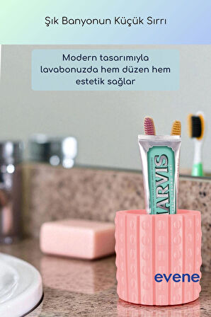 Diş Fırçalığı Diş Fırçalık Diş Fırçası Standı Diş Fırçası Tutucu Beyaz Renk Model 91