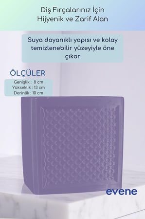 Diş Fırçalığı Diş Fırçalık Diş Fırçası Standı Diş Fırçası Tutucu Siyah Renk Model 92