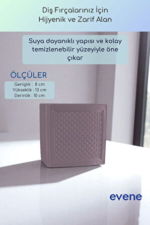 Diş Fırçalığı Diş Fırçalık Diş Fırçası Standı Diş Fırçası Tutucu Siyah Renk Model 92
