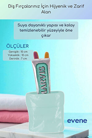 Diş Fırçalığı Diş Fırçalık Diş Fırçası Standı Diş Fırçası Tutucu Krem Renk Model 80