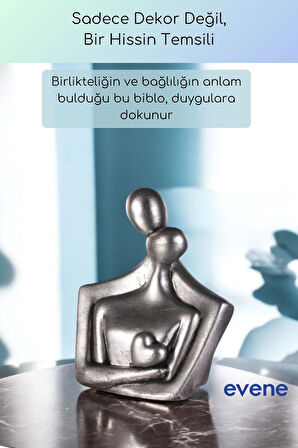 Dekoratif Obje Biblo Ev Dekorasyon Heykel Salon Masa Üstü Süs Eşyası Beyaz Model 47