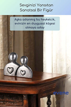 Dekoratif Obje Biblo Ev Dekorasyon Heykel Salon Masa Üstü Süs Eşyası Siyah Model 49
