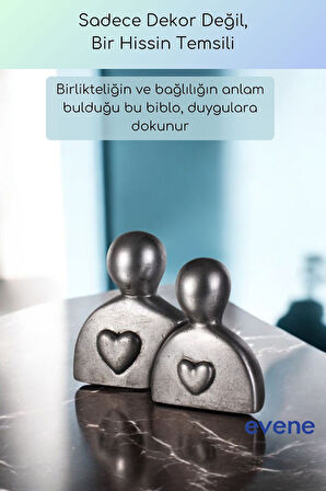 Dekoratif Obje Biblo Ev Dekorasyon Heykel Salon Masa Üstü Süs Eşyası Siyah Model 49