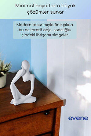 Dekoratif Obje Biblo Ev Dekorasyon Heykel Salon Masa Üstü Süs Eşyası Altın Model 51