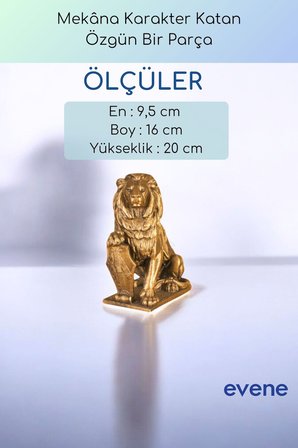 Dekoratif Obje Biblo Ev Dekorasyon Heykel Salon Masa Üstü Süs Eşyası Aslan Siyah Model 55