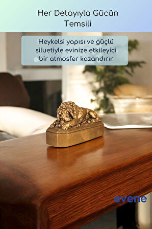 Dekoratif Obje Biblo Ev Dekorasyon Heykel Salon Masa Üstü Süs Eşyası Aslan Beyaz Model 56