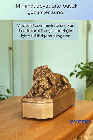 Dekoratif Obje Biblo Ev Dekorasyon Heykel Salon Masa Üstü Süs Eşyası Aslan Beyaz Model 56