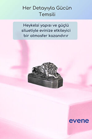 Dekoratif Obje Biblo Ev Dekorasyon Heykel Salon Masa Üstü Süs Eşyası Aslan Beyaz Model 56