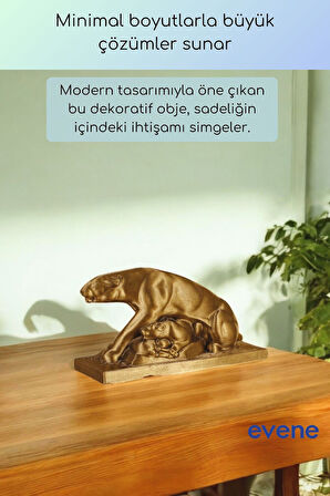 Dekoratif Obje Biblo Ev Dekorasyon Heykel Salon Masa Üstü Süs Eşyası Altın Model 59