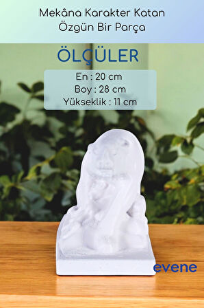 Dekoratif Obje Biblo Ev Dekorasyon Heykel Salon Masa Üstü Süs Eşyası Altın Model 59