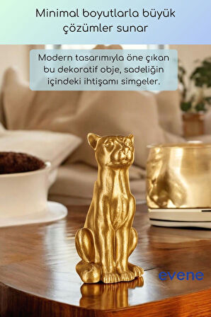 Dekoratif Obje Biblo Ev Dekorasyon Heykel Salon Masa Üstü Süs Eşyası Kedi Siyah Model 60