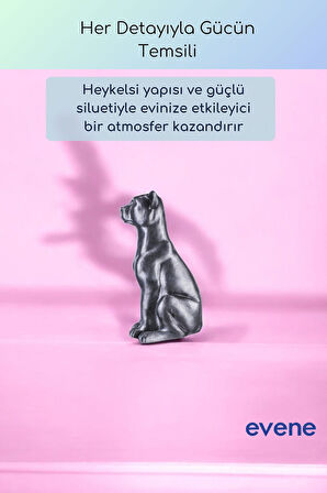 Dekoratif Obje Biblo Ev Dekorasyon Heykel Salon Masa Üstü Süs Eşyası Kedi Siyah Model 60