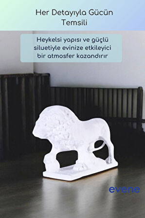 Dekoratif Obje Biblo Ev Dekorasyon Heykel Salon Masa Üstü Süs Eşyası Aslan Altın Model 61