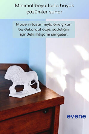 Dekoratif Obje Biblo Ev Dekorasyon Heykel Salon Masa Üstü Süs Eşyası Aslan Altın Model 61