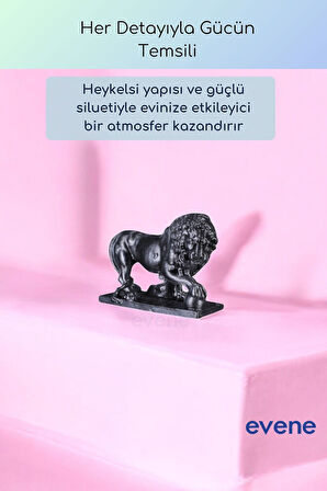 Dekoratif Obje Biblo Ev Dekorasyon Heykel Salon Masa Üstü Süs Eşyası Aslan Altın Model 61