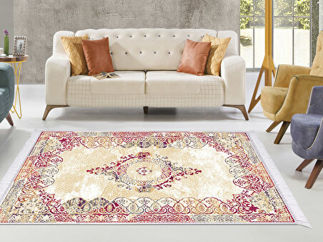 Dekoreko İpek Halı Dijital Saçaklı 2054 Desen 1