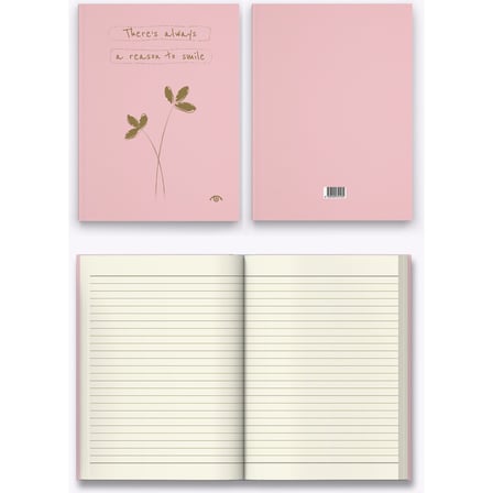 Zümrüt Kırtasiye Kalipso Pastel Pembe Defter Sert Kapak 14x20 cm Çizgili 192 Sayfa
