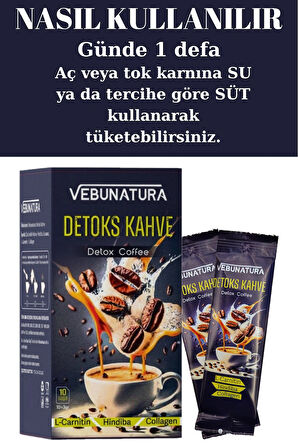 Detox Kahve (Hindiba, L-Carnitin, Collagen,Guarana) İçeren Detoks Diyet Kahve 3'lü Fırsat Paketi