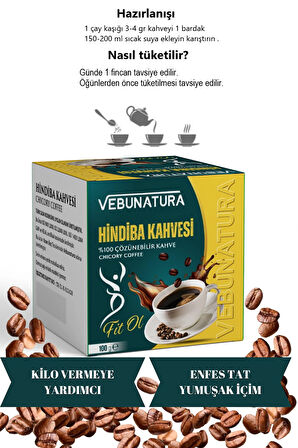 Hindiba Kahvesi, Guarana,Ginseng Detox Kahve 1 Aylık -( 60 Kullanım ) NET 100gr