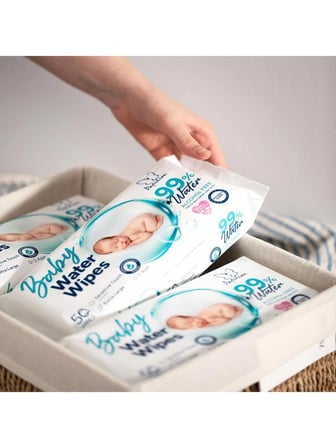 Papilion Baby Water Wipes %99 Saf Su İçeren Kokusuz Bebek Islak Havlu 600 Yaprak 12'li Paket