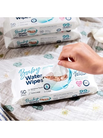 Papilion Baby Water Wipes %99 Saf Su İçeren Kokusuz Bebek Islak Havlu 600 Yaprak 12'li Paket