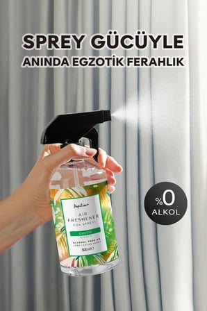 Egzotik Sprey Oda Kokusu 500 ml – Uzun Süre Kalıcı Ferahlatıcı Ortam Kokusu