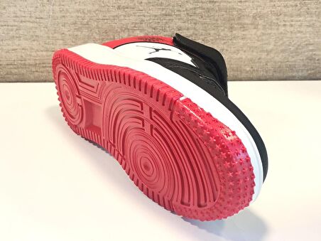 Cool Haykat Çocuk Bantlı Sneaker Siyah/kırmızı