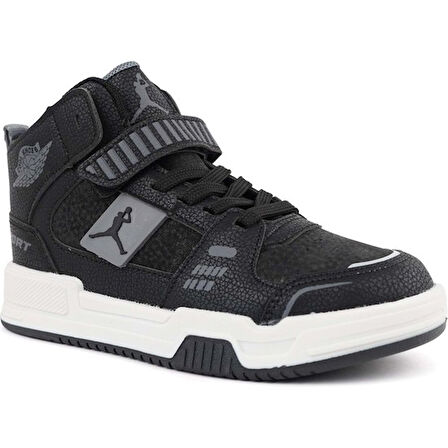 Cool King Uzun Çocuk Sneaker Spor Ayakkabı Siyah
