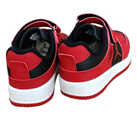 Cool Haykat Çocuk Bantlı Sneaker Siyah - Kırmızı 1