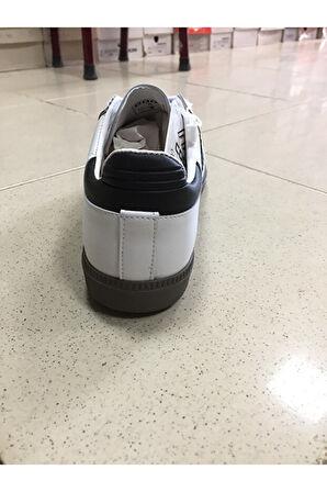 Cool Angola Unisex Genç Kauçuk Taban Sneaker Spor Ayakkabı Beyaz - Siyah