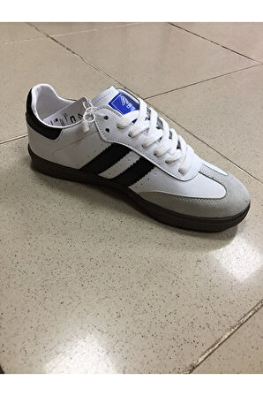 Cool Angola Unisex Genç Kauçuk Taban Sneaker Spor Ayakkabı Beyaz - Siyah