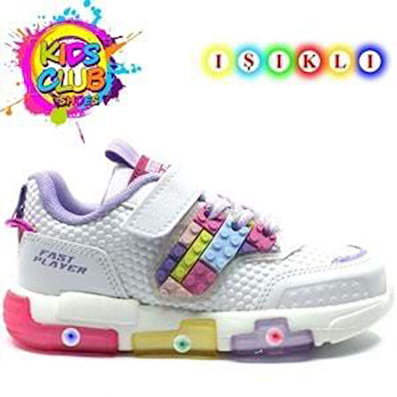 Cool Heros Çocuk Işıklı Cırt Bantlı Sneaker Spor Ayakkabı Lila