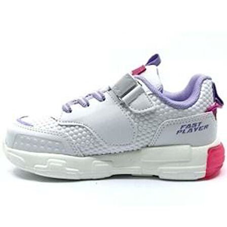 Cool Heros Çocuk Işıklı Cırt Bantlı Sneaker Spor Ayakkabı Lila