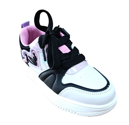 Cool Megan Kız Çocuk Bağcıklı Sneaker Spor Ayakkabı Beyaz - Lila