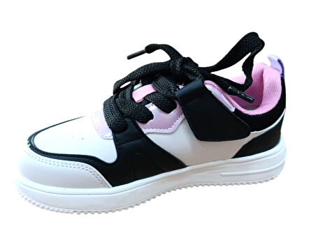Cool Megan Kız Çocuk Bağcıklı Sneaker Spor Ayakkabı Beyaz - Lila
