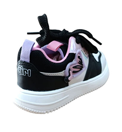 Cool Megan Kız Çocuk Bağcıklı Sneaker Spor Ayakkabı Beyaz - Lila
