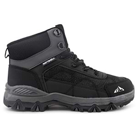 Cool Alfa Kauçuk Taban Kaymaz Su Geçirmez Softshell Outdoor Unisex Bot siyah crazy