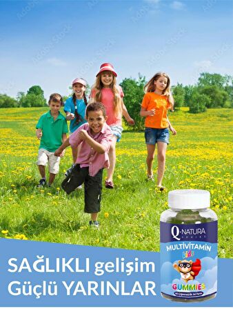 Q natura Kids Gummies Multivitamin ve Multimineral 60 Çiğnenebilir form