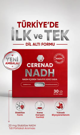 Cerenad, Nadh İ̇Çeren Takviye Edici Gıda 30 Dil Altı Tablet