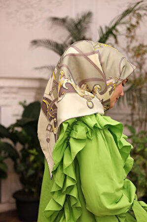 Silk Home Tivil İpek Eşarp IST11436-23 Somon, Pembe, Eflatun, Krem