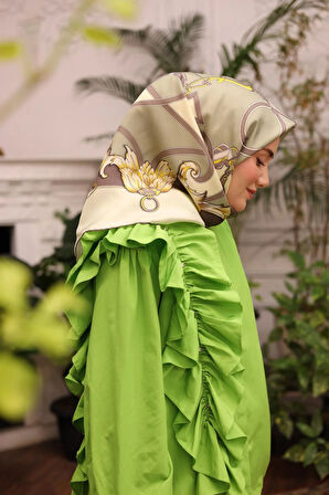 Silk Home Tivil İpek Eşarp IST11436-23 Somon, Pembe, Eflatun, Krem