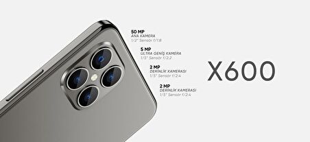 Omix X600 Gri 128 GB 4 GB Ram Akıllı Telefon (Omix Türkiye Garantili)