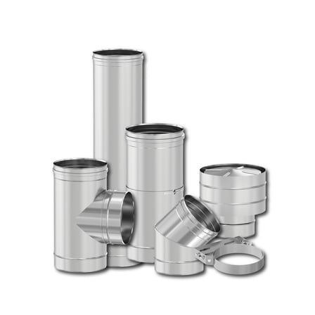 PELET SOBA TELESKOPİK BORU / BOY: 550-900 MM / ÇAP: 8 CM / KROM RENK / 304 KROM / CONTALI / BABA'S STOVE